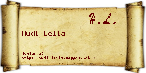 Hudi Leila névjegykártya